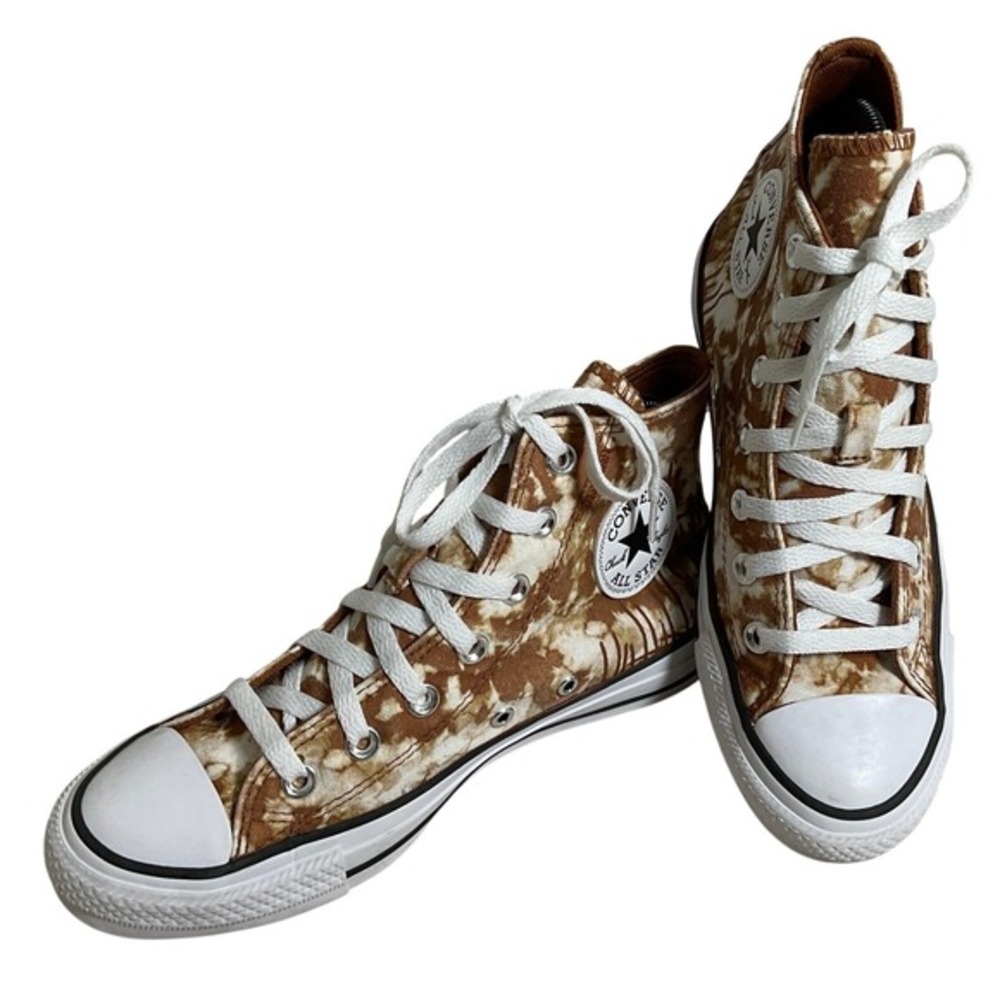 Converse Chuck Taylor All Star High Bleach Dye Brown Tan A06004C Womens 7 Mens 5